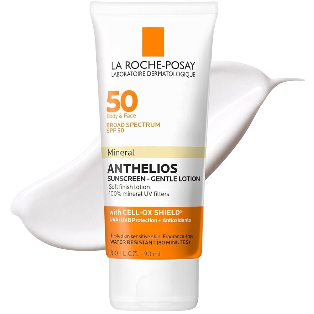 La Roche-Posay Anthelios Mineral Sunscreen SPF 50 Face & Body Lotion White 3oz